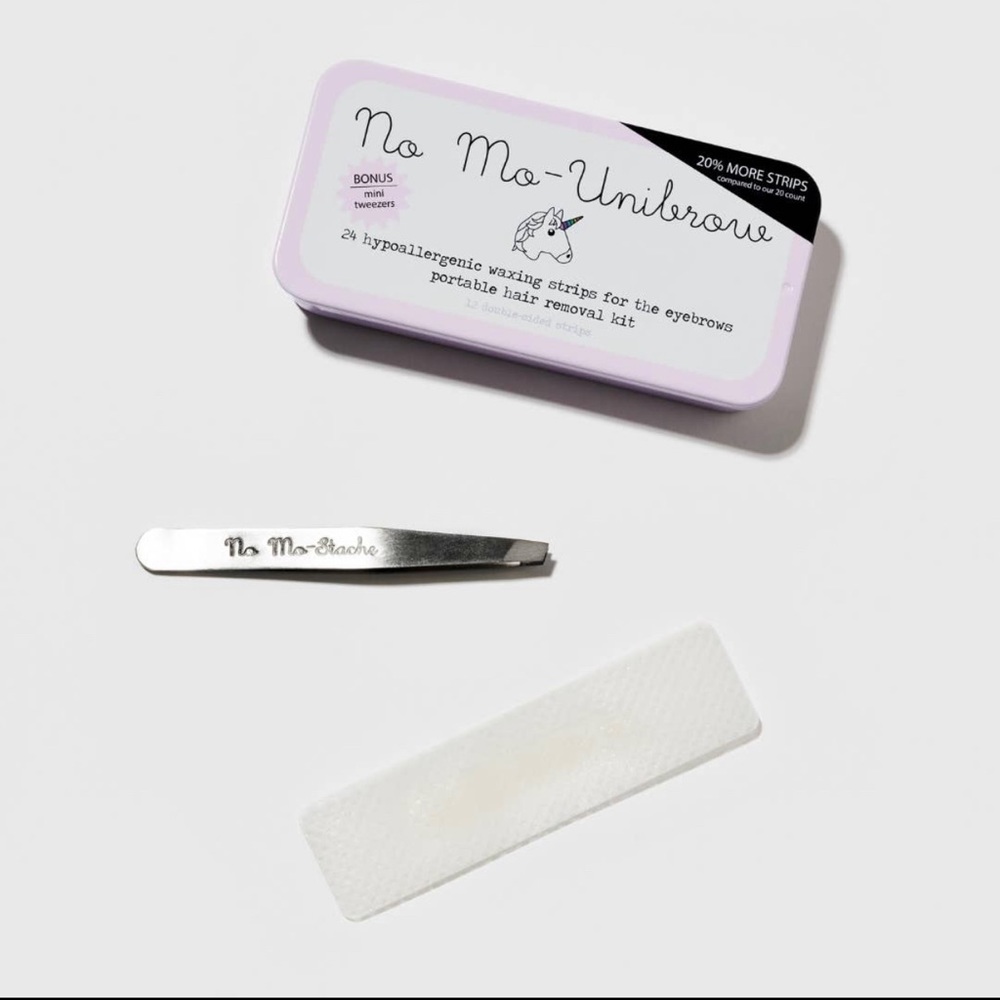 New! No Mo-Unibrow Portable Brow wax kit- 24 strips